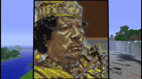 Muammar Gaddafi Pixel Art In Minecraft Youtube