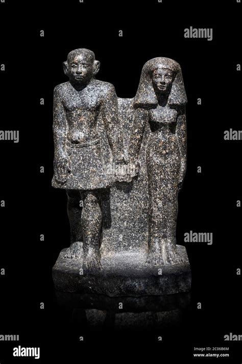 Ancient Egyptian Bust Of A Man And Women Serpentine Middle Kingdom