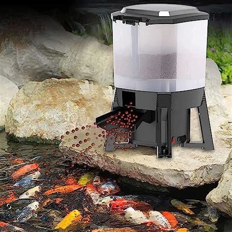 Solar Automatic Fish Feeder Pond Programmable Food Feeding Dispenser