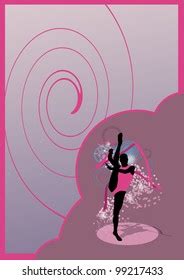 Rhythmic Gymnastics Background Space Poster Web Stock Illustration 99217433