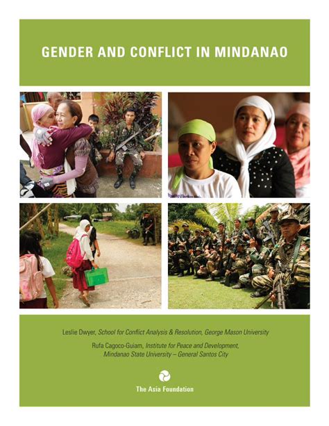 Pdf Gender And Conflict In Mindanao The Asia And Conflict In