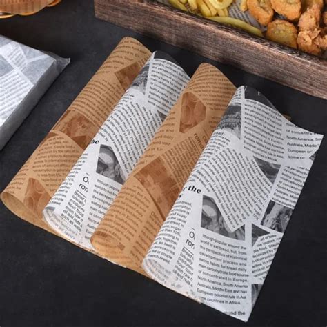 Waxed Kraft Food Wrapping X 6 Wax Burger Paper Grease Proof Paper And