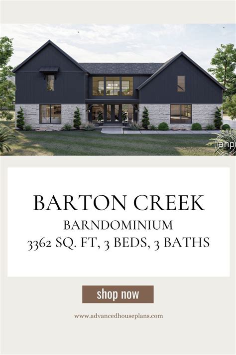 The Barton Creek Is An Exciting Barndominium Style House Plan The