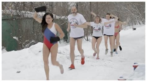 People In Moscow Enjoys Ice Swimming