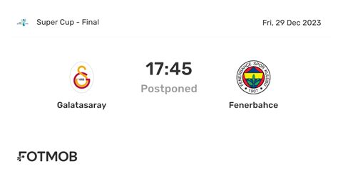 Galatasaray vs Fenerbahce - live score, predicted lineups and H2H stats