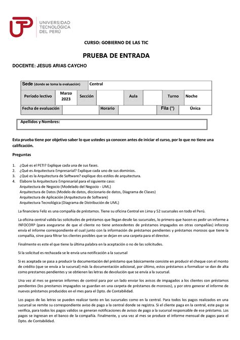 S01 S1 Material Prueba De Entrada CURSO GOBIERNO DE LAS TIC PRUEBA