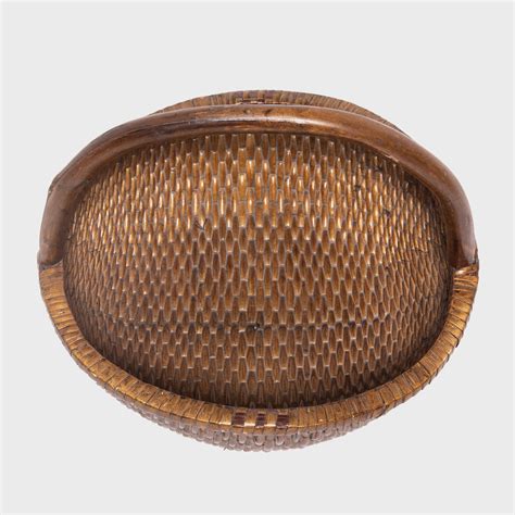 Round Woven Basket with Handle - Browse or Buy at PAGODA RED