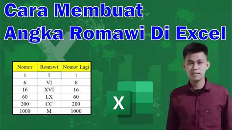 Cara Membuat Angka Romawi Di Microsoft Excel YouTube