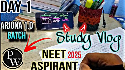 Study Vlog Day 1 As A NEET Aspirant 2025 L Killing The Backlog L