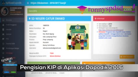 Tutorial Dapodik Pengisian Kip Di Aplikasi Dapodik Youtube