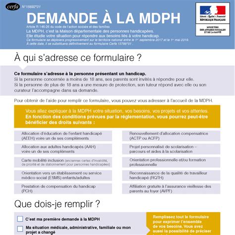 Mdph Un Nouveau Formulaire De Demande Partir Du Er Septembre