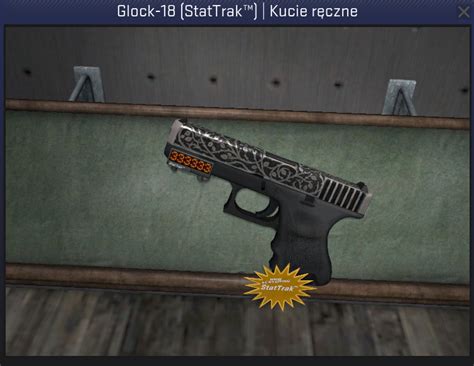 GLOCK 18 KUCIE RĘCZNE IRONWORK STATTRAK CS GO skin 6776141398