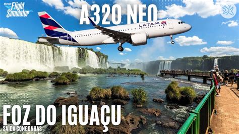 Voo para FOZ DO IGUAÇU saindo de CONGONHAS de A320 NEO da LATAM no