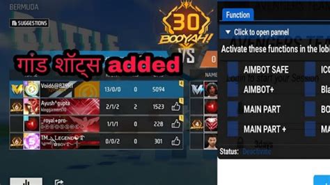 Free Fire Max Auto Headshot New Injector Ob 40 Wall Hack Ff Ob40 Rank