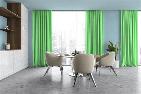 stunning curtain colors  enhance  light blue walls interior