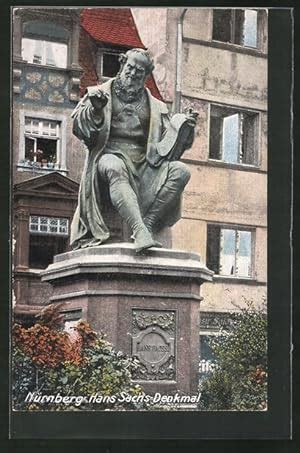 Ansichtskarte N Rnberg Hans Sachs Denkmal Manuskript