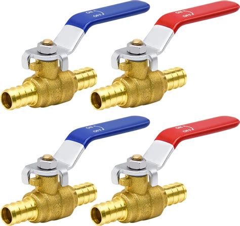 Amazon Hourleey 10 Pieces 1 2 Inch Pex Brass Full Port Shut Off