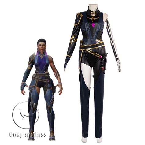 Valorant Reyna Cosplay Costumes Full Set With Jumpsuit And Shoes