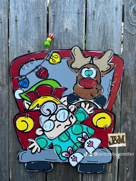 Grandma Got Ran Over By A Reindeer Door Hanger Etsy