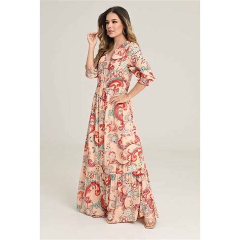 Vestido Largo Nina Nude Ragged RAGGED Falabella