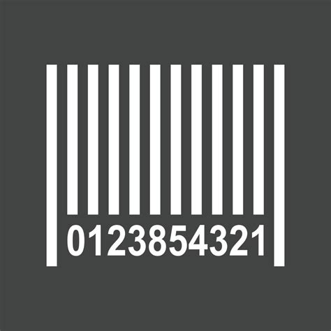 Barcode Line Inverted Icon Vector Art At Vecteezy