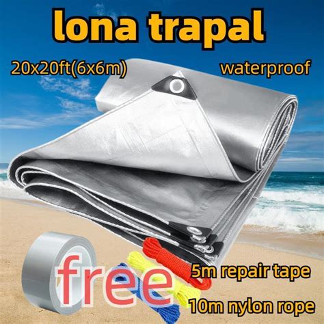 Roof Rainproof Tarp Size 13 29ft Lona Trapal Waterproof Makapal Tolda