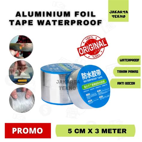 DIKIRIM LANGSUNG Alumunium Foil Butyl Rubber Pollak 3 M X 5 CM Tahan