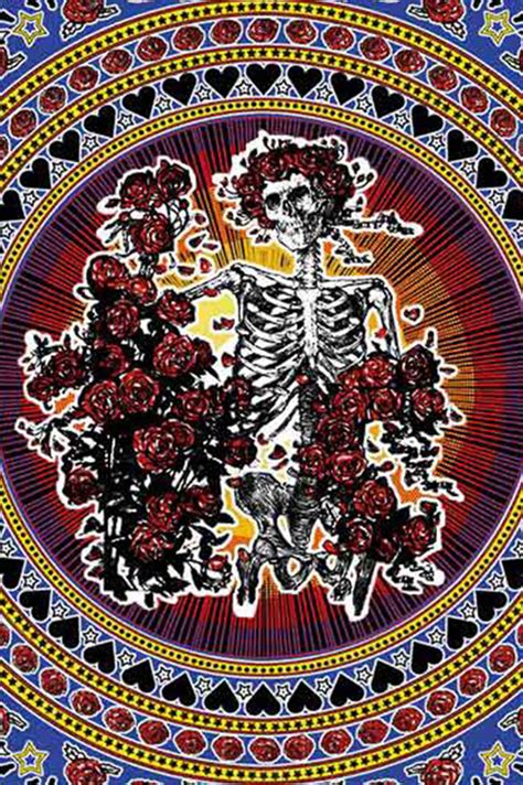 Grateful Dead Tapestry Skull And Roses Bertha Tapestry ⋆ Infinitee Art