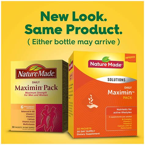 Buy Nature Made Maximin Health Pack Key Vitamins & Minerals, 30 Packets ...