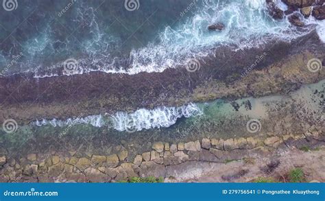 Aerial Top View Drone K Footage Of Koggala Beach Waves And Ocean Sri