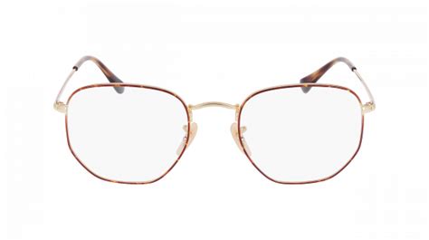 Ray Ban Rx 6448 2945 Hexagonal Optics Ecaille Doré 5421 Optical Center