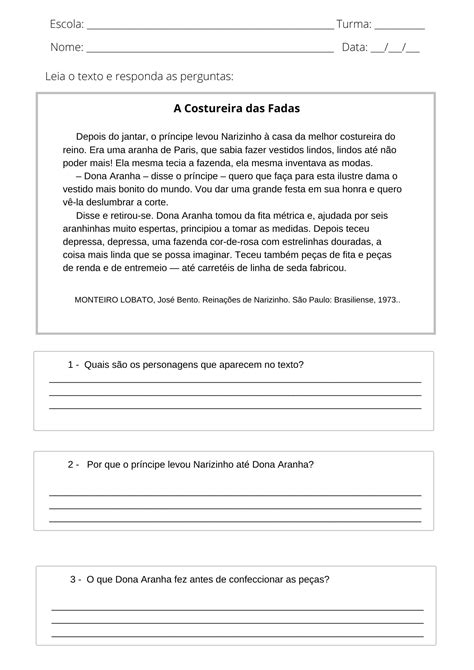 Atividade Leitura E Interpretação 5 Ano - Atividade Interpretacao De Texto 5 Ano - NAZAEDU