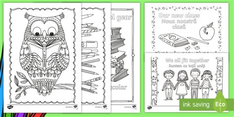 Back To School Themed Mindfulness Colouring Pages Englishromanian