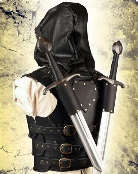 Armure ArticulÉe En Cuir Scoundrel Avec Capuche Witcher Cosplay Costume