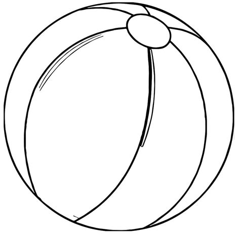 Beach Ball Coloring Page Pdf