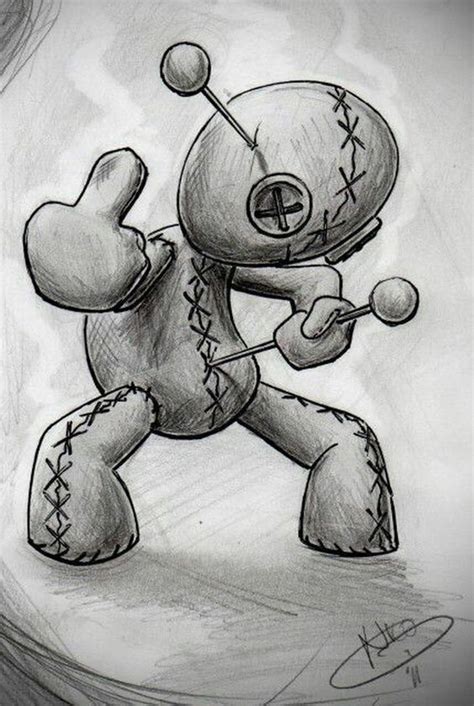 Creepy Voodoo Doll Drawings