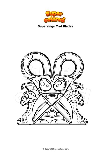 Dibujo Para Colorear Superzings Mad Blades Supercolored