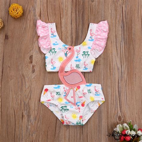 Flamingo One-Piece Swimsuit 2T, Babies & Kids, Babies & Kids Fashion on ...