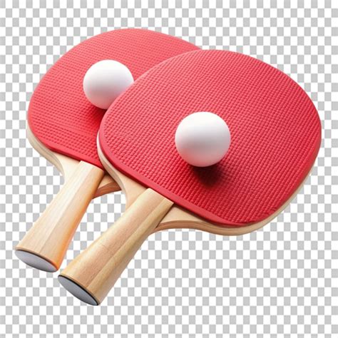 Ping Pong Bats Ball On Transparent Background Premium AI Generated PSD