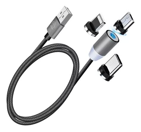 Cable Magnetico Carga Rapida En Tipo C Micro Usb Lighting Meses Sin