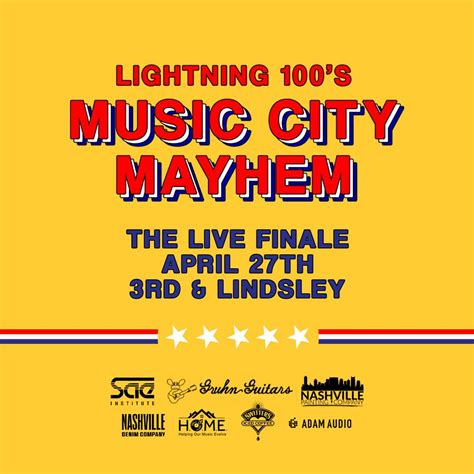 Lightning 100's Music City Mayhem - The Live Finale | Downtown Nashville