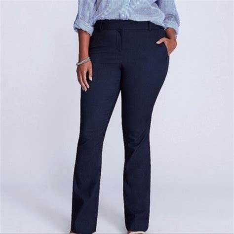 Lane Bryant Pants And Jumpsuits Lane Bryant Dark Navy Blue Dress Pant Sexy Stretch Work Career