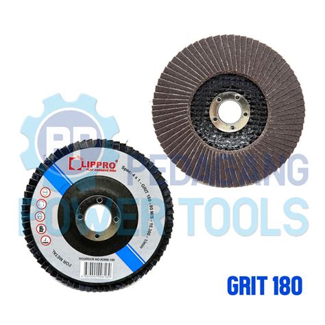 Jual LIPPRO FLAP DISC GRIT 180 MATA GERINDA AMPLAS BESI SUSUN TUMPUK