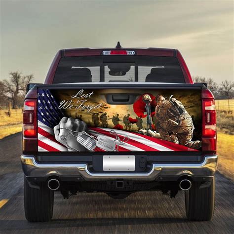 Veteran Remembrance Day Truck Tailgate Decal Sticker Wrap Flagwix