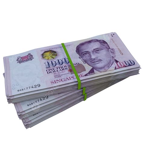 1000 Singapore Dollar Stack Pile Singapore Dollar Stack Pile