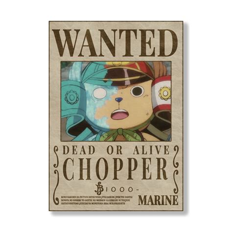 Chopper wanted poster – Otakukulture