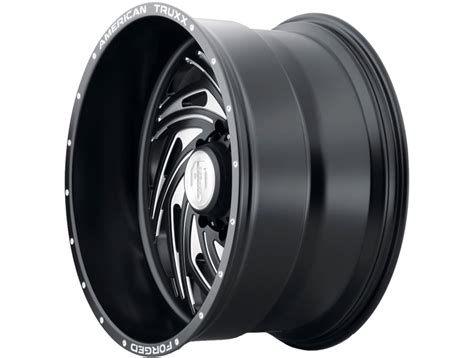 American Truxx Forged Milled Matte Black Atf Twisted Wheel Atf