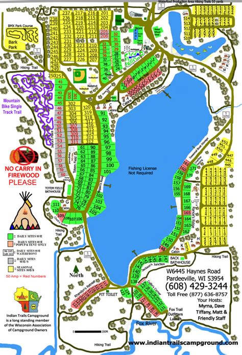 Standing Indian Campground Map