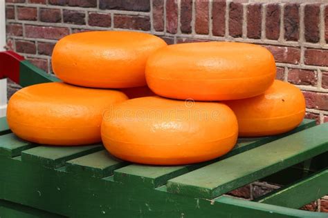 Dutch Cheese Wheels In Amsterdam Stock Image Image Of Product Yellow 218720345