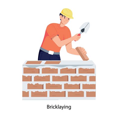 Check This Flat Illustration Of Bricklaying 46452736 Vector Art At Vecteezy